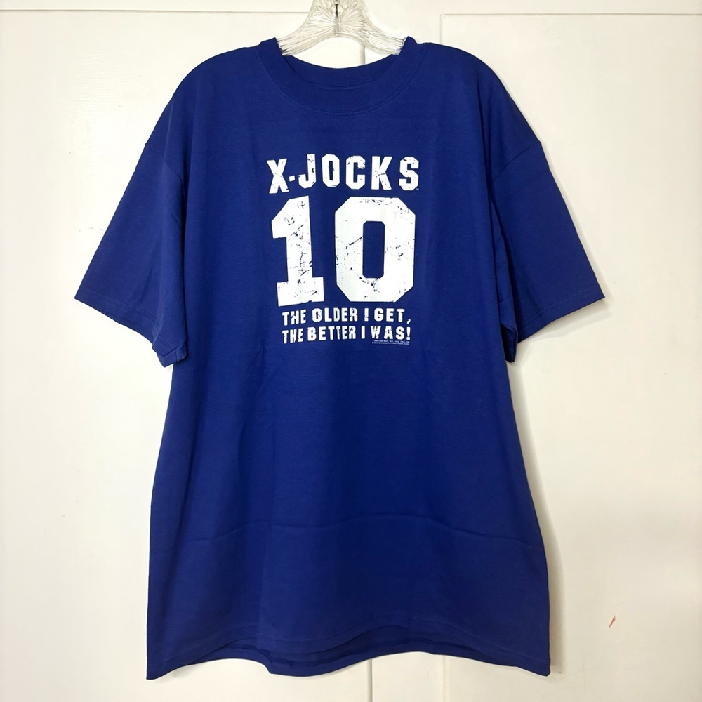 Y2K Ex Jocks Old Man Funny Graphic T Shirt Anvil Size XL